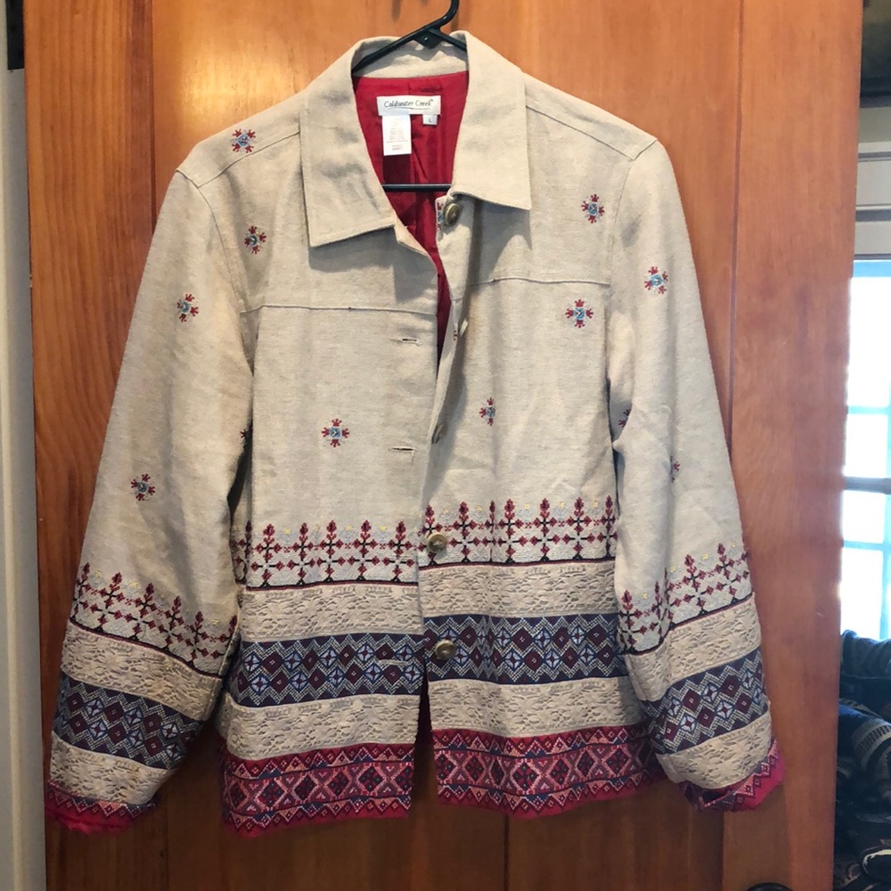 Goldwater Creek linen blazer